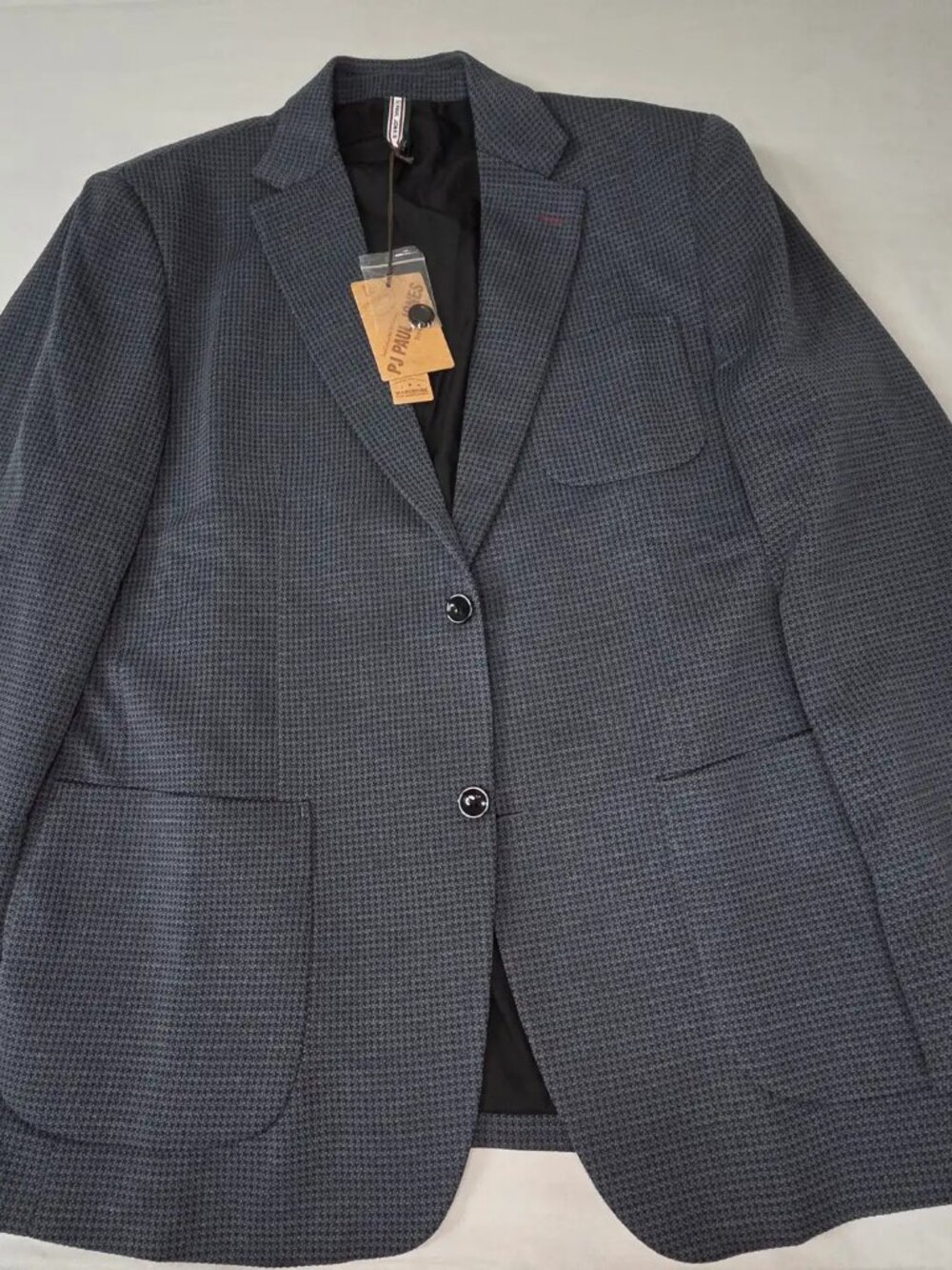 PJ Paul Jones Mens XL Blue Gray Micro Pattern Sport Coat Blazer NWT